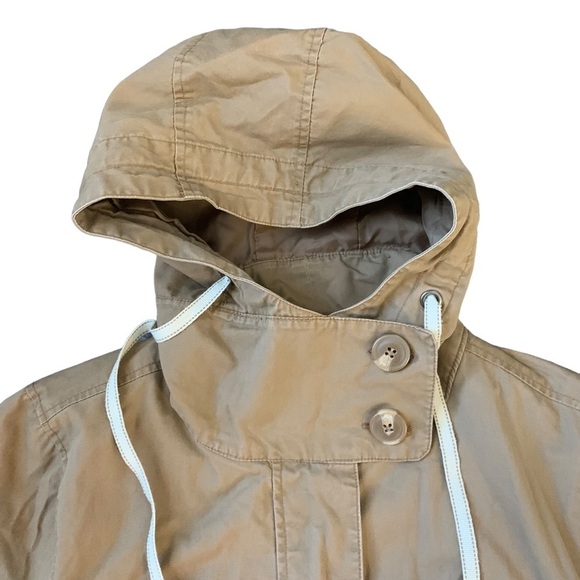 Faded Glory hooded tan khaki lightweight utility jacket size small - Picture 4 of 7